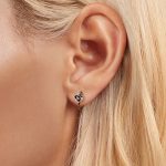 S925 Sterling Silber Oxidierte Retro Elegante Blumen Ohrringe – Bild 6