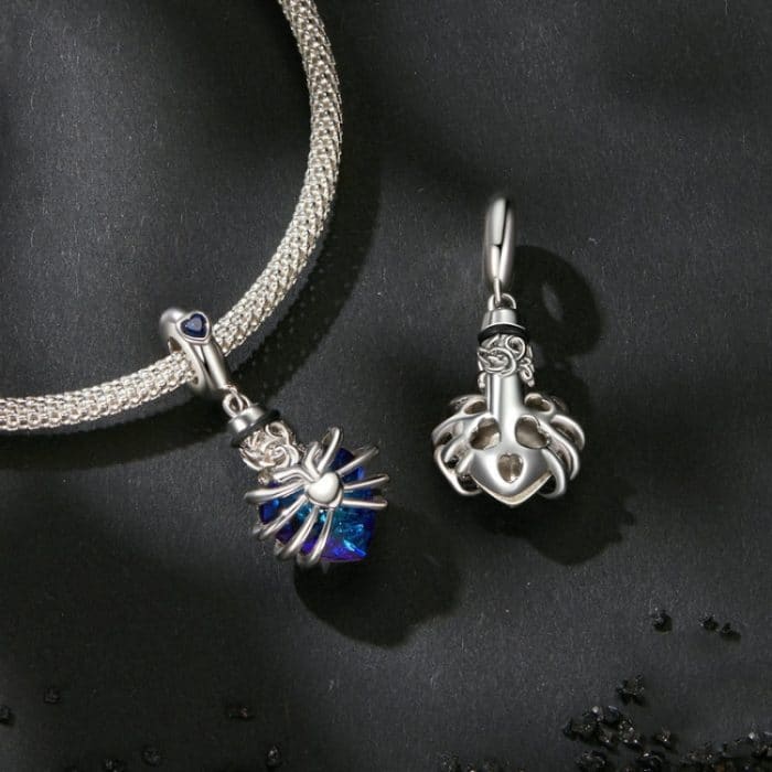 S925 Sterling Silber Herzförmiger Gedenkbox Anhänger Perlenschmuck – Bild 5