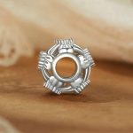 S925 Sterling Silber Platinierte Girly Sweet Bow DIY Perlen – Bild 2