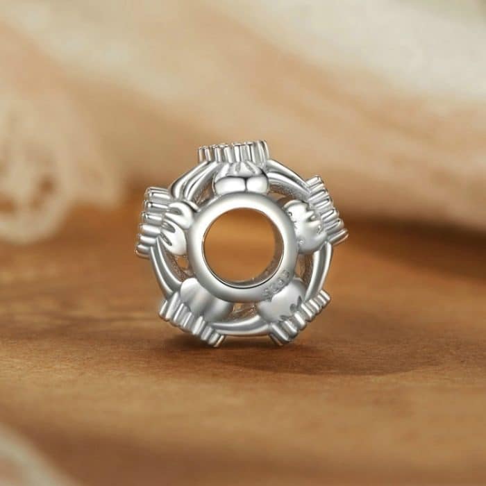 S925 Sterling Silber Platinierte Girly Sweet Bow DIY Perlen – Bild 2