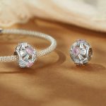 S925 Sterling Silber Platinierte Girly Sweet Bow DIY Perlen – Bild 3