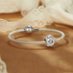 S925 Sterling Silber Platinierte Girly Sweet Bow DIY Perlen – Bild 4