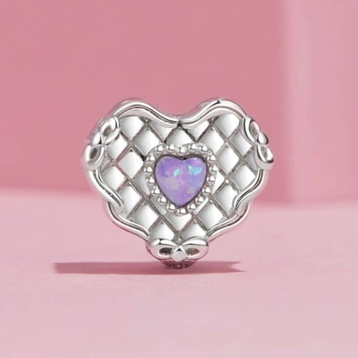 S925 Sterling Silber Platin-plattiertes herzförmiges Kuchenperlenarmband Lose Perlen – Bild 2