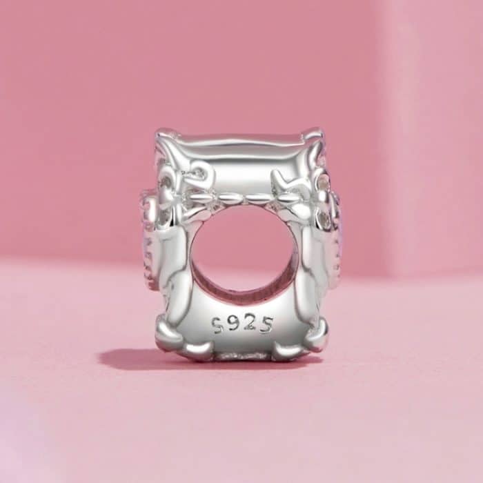 S925 Sterling Silber Platin-plattiertes herzförmiges Kuchenperlenarmband Lose Perlen – Bild 3