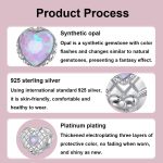 S925 Sterling Silber Platin-plattiertes herzförmiges Kuchenperlenarmband Lose Perlen – Bild 4