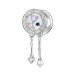 S925 Sterling Silber Platin-plattierte romantische Quaste Perlen Armband lose Perlen