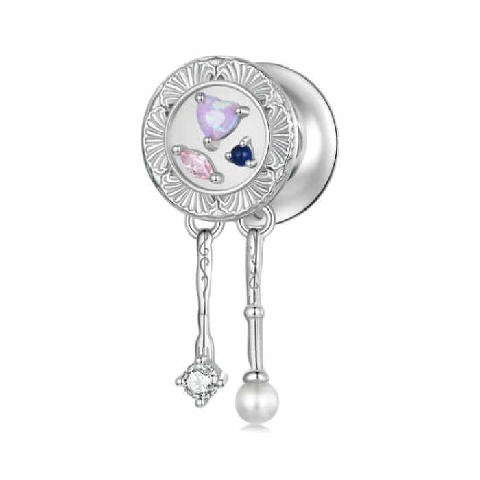 S925 Sterling Silber Platin-plattierte romantische Quaste Perlen Armband lose Perlen – Bild 1