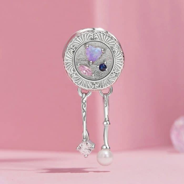 S925 Sterling Silber Platin-plattierte romantische Quaste Perlen Armband lose Perlen – Bild 2