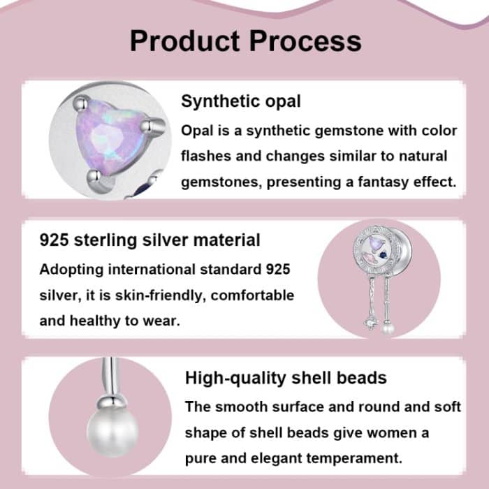 S925 Sterling Silber Platin-plattierte romantische Quaste Perlen Armband lose Perlen – Bild 3