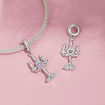 S925 Sterling Silber Platinierter Kerzenständer-Anhänger mit Retro-Muster – Bild 4