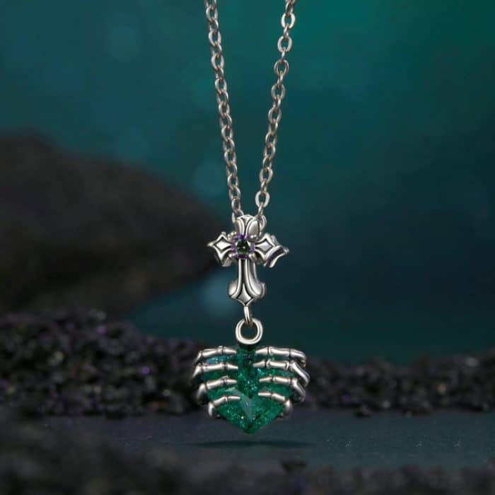 S925 Sterling Silber Kreuz Schädel Herz Anhänger Armband Schmuck Perlen Zubehör – Bild 2