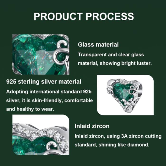 S925 Sterling Silber Oxidierte Retro Spezielle Herz-förmigen – Bild 4