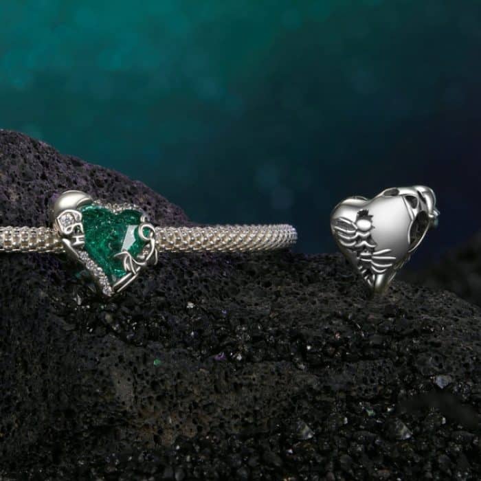 S925 Sterling Silber Oxidierte Retro Spezielle Herz-förmigen – Bild 5