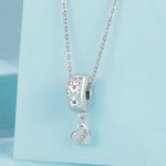 S925 Sterling Silber Platin-Überzogene Bogen Herz Positionierung Schnalle Armband Zubehör Perlen – Bild 2