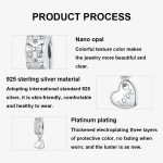 S925 Sterling Silber Platin-Überzogene Bogen Herz Positionierung Schnalle Armband Zubehör Perlen – Bild 3