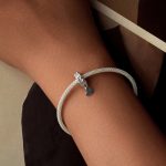 S925 Sterling Silber Platin-Überzogene Bogen Herz Positionierung Schnalle Armband Zubehör Perlen – Bild 6