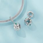 S925 Sterling Silber Platiniert Glücksklee Würfel Anhänger Armband Perlen – Bild 4