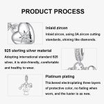 S925 Sterling Silber Platiniert Schutzengel Viel Glück Anhänger Schmuck Perlen – Bild 3