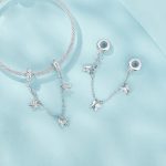 S925 Sterling Silber Platin-Plattierte Schmetterling Sicherheitskette Armband Perlen Zubehör – Bild 4