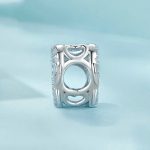 S925 Sterling Silber Unendlichkeit Symbol Liebe Perlen Armband Herz-förmigen Perlen – Bild 3