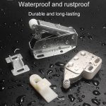 2 Stück Haushaltsverdickter Schranktürriegel, Elephant Trunk Lock, V-Nose Lock Rebounder – Bild 5