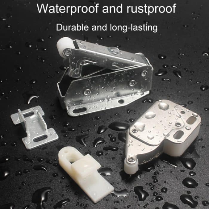 2 Stück Haushaltsverdickter Schranktürriegel, Elephant Trunk Lock, V-Nose Lock Rebounder – Bild 5