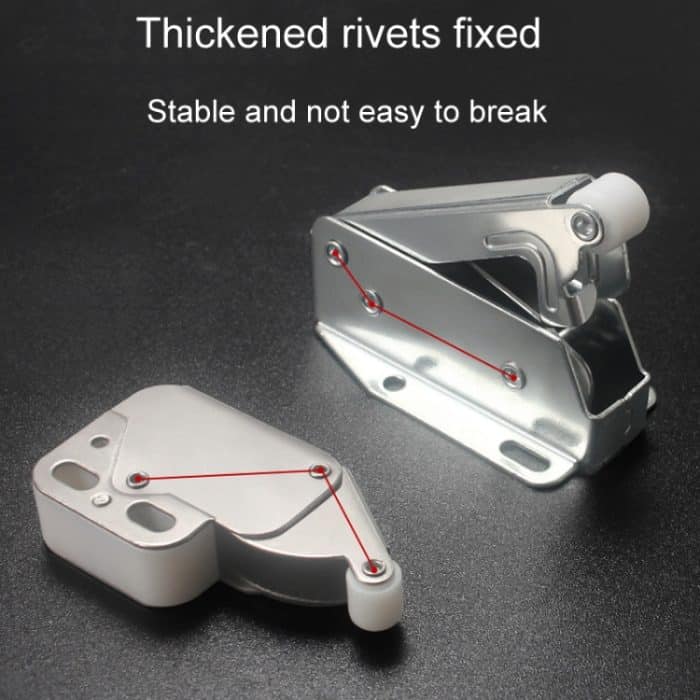 2 Stück Haushaltsverdickter Schranktürriegel, Elephant Trunk Lock, V-Nose Lock Rebounder – Bild 6