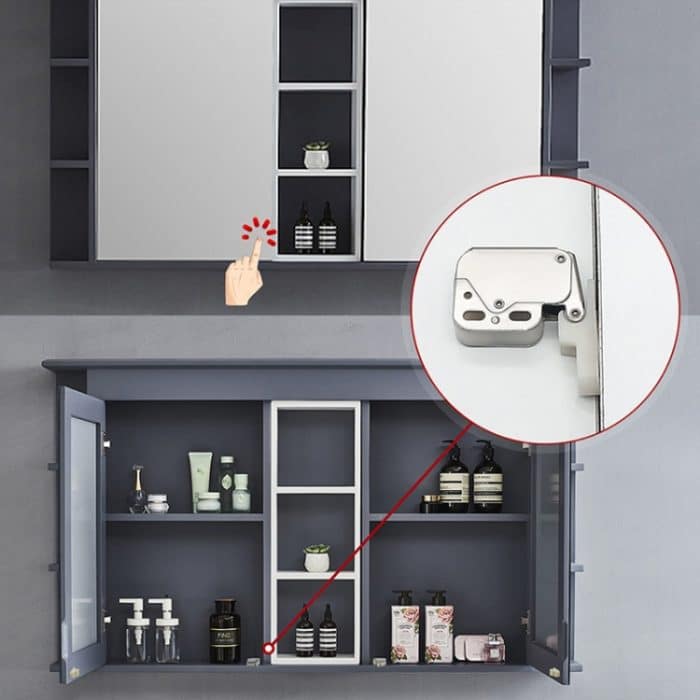 2 Stück Haushaltsverdickter Schranktürriegel, Elephant Trunk Lock, V-Nose Lock Rebounder – Bild 7