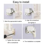 2 Stück Haushaltsverdickter Schranktürriegel, Elephant Trunk Lock, V-Nose Lock Rebounder – Bild 9