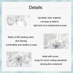 S925 Sterling Silber Platinierte transparente Blumenohrringe – Bild 4