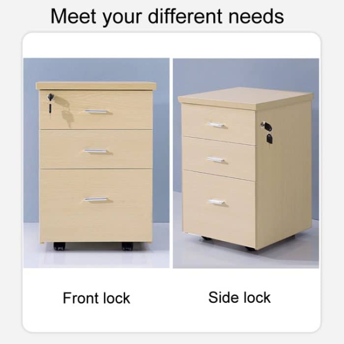 Home-Office-Schreibtischschublade Triple Connect Aktenschrankschloss, Front Black, Side Black, Front White, Side White – Bild 4