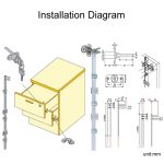 Home-Office-Schreibtischschublade Triple Connect Aktenschrankschloss, Front Black, Side Black, Front White, Side White – Bild 7