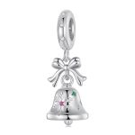 S925 Sterling Silber Bogen Glocke Armband Anhänger Festival Schmuck Perlen