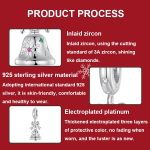 S925 Sterling Silber Bogen Glocke Armband Anhänger Festival Schmuck Perlen – Bild 5