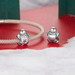 S925 Sterling Silber Lebkuchenmann Armband Anhänger süße Puppe Perlen – Bild 4