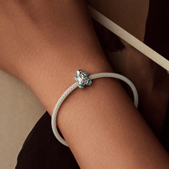 S925 Sterling Silber Lebkuchenmann Armband Anhänger süße Puppe Perlen – Bild 7