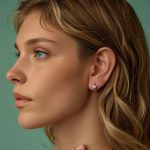 S925 Sterling Silber Herz Quadrat Ohrringe Aquamarin Zirkon Ohrringe – Bild 8