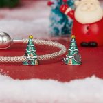 S925 Sterling Silber Weihnachtsbaum Haus Armband Perlen Schmuck Perlen – Bild 5