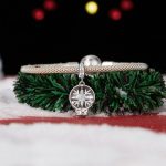 S925 Sterling Silber Winter Schneeflocke Kristall Ball Anhänger Exquisite Schmuck Perlen – Bild 5