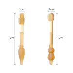 Babymilchzahnbürste aus lebensmittelechtem Silikon + Zungenbürste für die Mundreinigung von Kindern, Beige, Pink, Blue, Green – Bild 2
