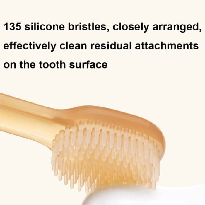 Babymilchzahnbürste aus lebensmittelechtem Silikon + Zungenbürste für die Mundreinigung von Kindern, Beige, Pink, Blue, Green – Bild 4