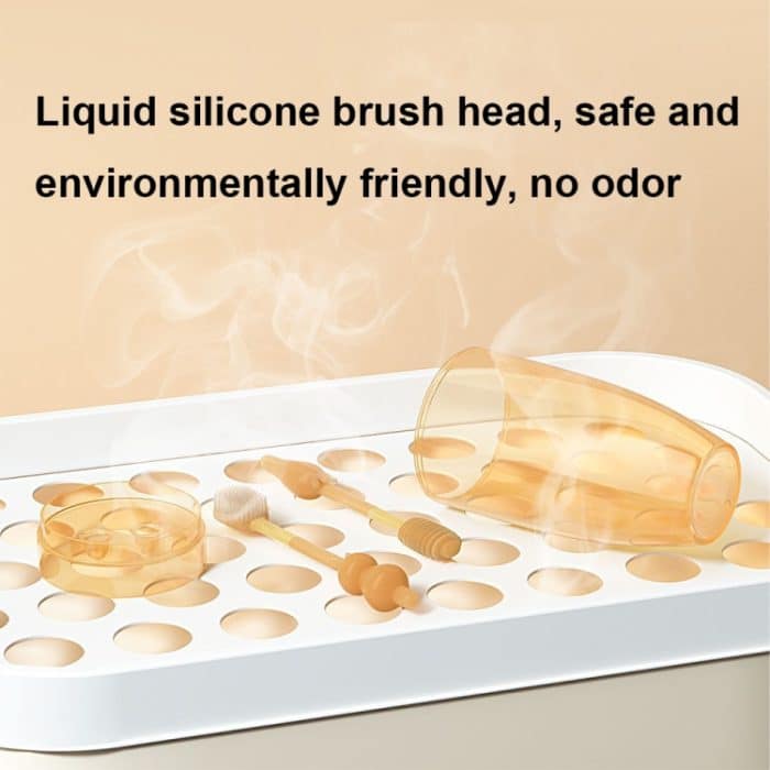 Babymilchzahnbürste aus lebensmittelechtem Silikon + Zungenbürste für die Mundreinigung von Kindern, Beige, Pink, Blue, Green – Bild 7