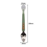 Multifunktions-Doppelkopf-Babynahrungslöffel Babygeschirr Obstschaberlöffel – Bild 2