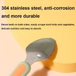 Multifunktions-Doppelkopf-Babynahrungslöffel Babygeschirr Obstschaberlöffel – Bild 5