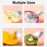 Multifunktions-Doppelkopf-Babynahrungslöffel Babygeschirr Obstschaberlöffel – Bild 8