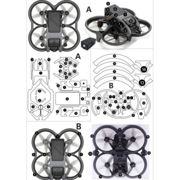 Für DJI Avata Einzelrumpfaufkleber, kein Klebstoff, personalisierte Aufkleber – Bild 4