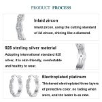 S925 Sterling Silber Platin-Überzogene Spitze Ohrringe Elegante Zirkon Ohrringe – Bild 5