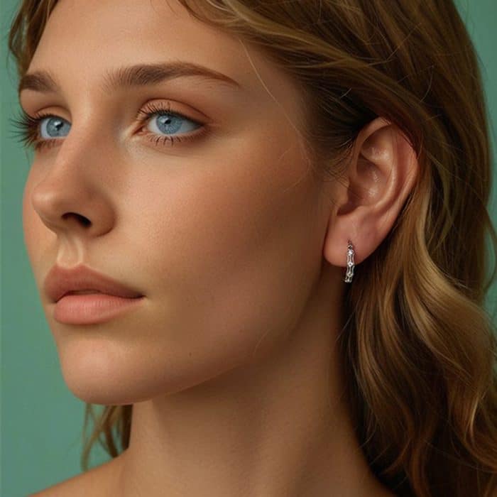 S925 Sterling Silber Platin-Überzogene Spitze Ohrringe Elegante Zirkon Ohrringe – Bild 7