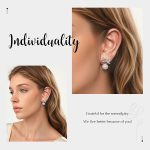 Elegante Schleife Muschelperlen Ohrringe Kupfer Material Platinierte Ohrringe – Bild 5