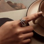 Verstellbarer offener Ring mit Schlangenmotiv in Kupfer und Platin – Bild 6